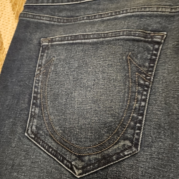 True Religion Jeans Men's Blue Denim Jeans Relaxed Skinny Rocco No Flap SE 42x33 - Picture 5 of 15